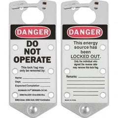 Brady - 1 5-Piece Single Jaw 1.429" Jaw Diam 6 Padlock Aluminum Lockout Hasp - Eagle Tool & Supply