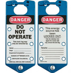 Brady - 1 5-Piece Single Jaw 1.429" Jaw Diam 6 Padlock Aluminum Lockout Hasp - Eagle Tool & Supply