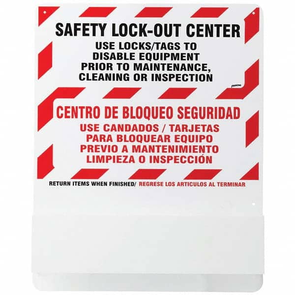 Brady - Empty Acrylic Lockout Device Station - Eagle Tool & Supply