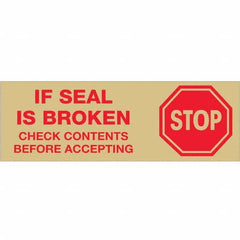 Tape Logic - Shipping & DOT Labels Message Type: Shipping Label Legend: Stop If Seal is Broken - Eagle Tool & Supply