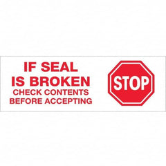 Tape Logic - Shipping & DOT Labels Message Type: Shipping Label Legend: Stop If Seal is Broken - Eagle Tool & Supply