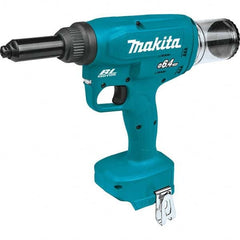Makita - Cordless Riveters Fastener Type: Cordless Electric Riveter Closed End Rivet Capacity: All up to 1/4 - Eagle Tool & Supply