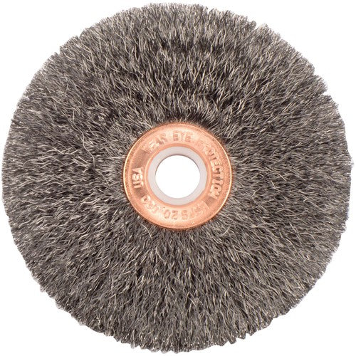 3″ Diameter-1/2″ Arbor Hole - Copper Center Stainless Straight Wheel - Eagle Tool & Supply