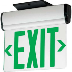 Hubbell Lighting - Illuminated Exit Signs Number of Faces: 2 Letter Color: Green - Eagle Tool & Supply