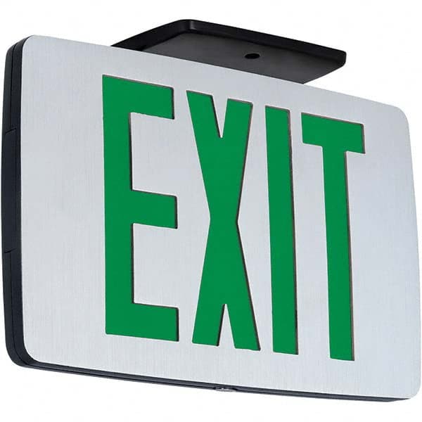 Hubbell Lighting - Illuminated Exit Signs Number of Faces: 2 Letter Color: Green - Eagle Tool & Supply