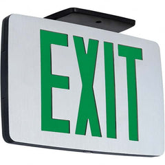 Hubbell Lighting - Illuminated Exit Signs Number of Faces: 1 Letter Color: Green - Eagle Tool & Supply