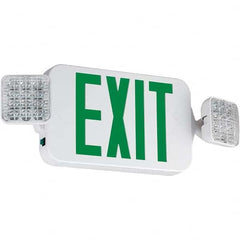 Hubbell Lighting - Combination Exit Signs Mounting Type: Ceiling Mount; Wall Mount Number of Faces: 1 - Eagle Tool & Supply