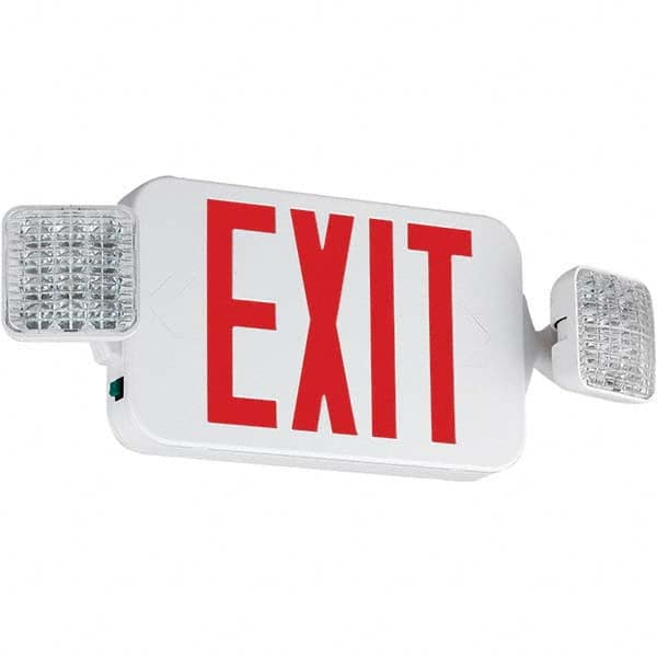 Hubbell Lighting - Combination Exit Signs Mounting Type: Ceiling Mount; Wall Mount Number of Faces: 1 - Eagle Tool & Supply