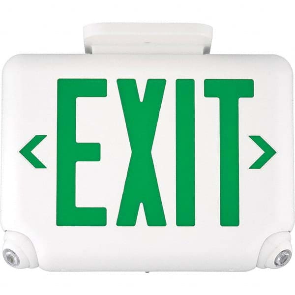 Hubbell Lighting - Combination Exit Signs Mounting Type: Wall Mount; Ceiling Mount Number of Faces: 1 - Eagle Tool & Supply