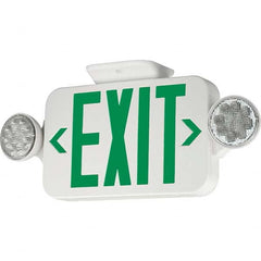Hubbell Lighting - Combination Exit Signs Mounting Type: Wall Mount; Ceiling Mount Number of Faces: 1 - Eagle Tool & Supply