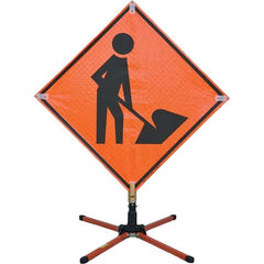 VizCon - Sign Posts & Traffic Sign Accessories Type: Roll-Up Sign Stand Sign Post/Stand Height (Feet): 3 - Eagle Tool & Supply