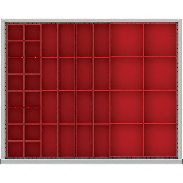 LISTA - 40-Compartment Drawer Divider Layout for 2.17" High Drawers - Eagle Tool & Supply