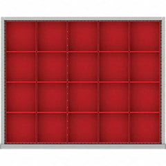 LISTA - 20-Compartment Drawer Divider Layout for 3.15" High Drawers - Eagle Tool & Supply