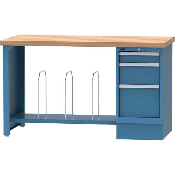 LISTA - Stationary Work Benches, Tables Type: Packaging Table Top Material: Butcher Block - Eagle Tool & Supply