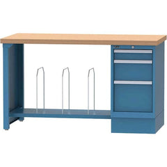 LISTA - Stationary Work Benches, Tables Type: Packaging Table Top Material: Butcher Block - Eagle Tool & Supply