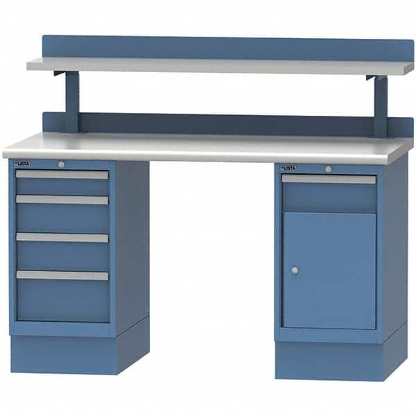 LISTA - Stationary Work Benches, Tables Type: Workstation Top Material: Plastic Laminate - Eagle Tool & Supply