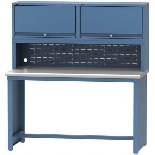 Workstation: Bright Blue 1,000 lb Capacity, 1 Shelf