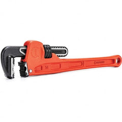 Straight Pipe Wrench: 14″ OAL, Steel 2″ Max Pipe Capacity