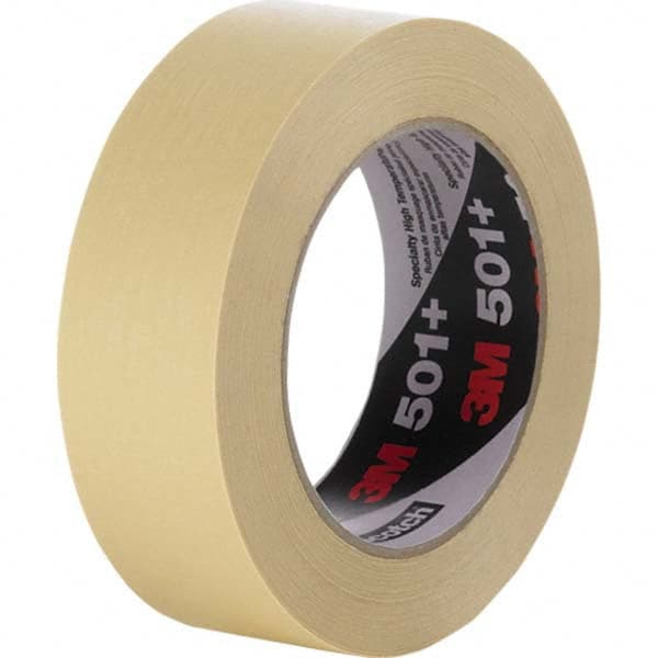 Masking Tape: 100 mm Wide, 55 m Long, 7.3 mil Thick, Tan Crepe Paper, Rubber Adhesive, 26 lb/in Tensile Strength