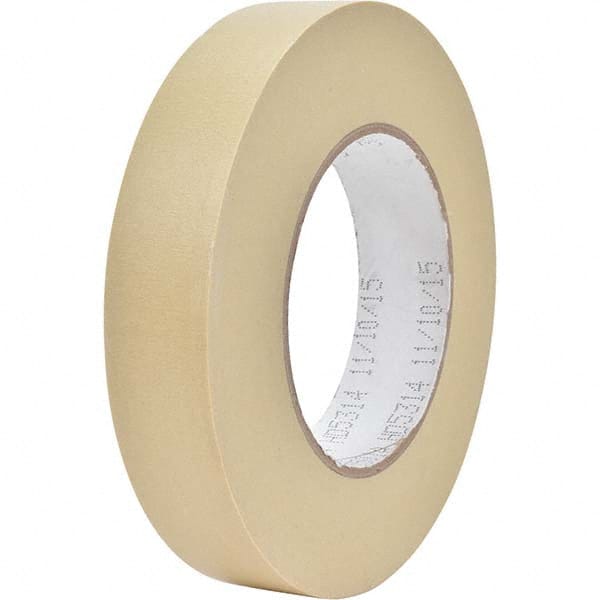 3M - 1/4" Wide x 60 Yd Long x 7.3 mil Tan Crepe Paper Masking Tape - Eagle Tool & Supply