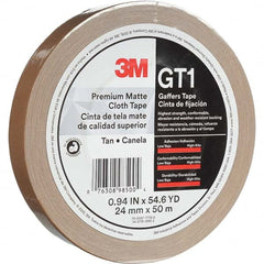 3M - 50m x 24mm x 11 mil Tan Cotton Cloth Gaffers Tape - Eagle Tool & Supply