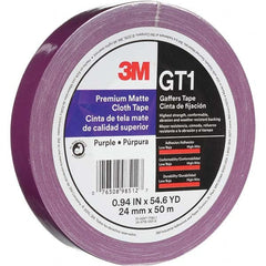 3M - 50m x 24mm x 11 mil Purple Cotton Cloth Gaffers Tape - Eagle Tool & Supply
