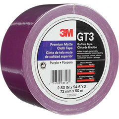 3M - 50m x 72mm x 11 mil Purple Cotton Cloth Gaffers Tape - Eagle Tool & Supply