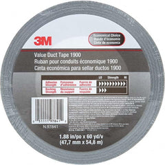 3M - 60 Yd x 1.88" x 5.8 mil Silver Polyethylene Cloth Duct Tape - Eagle Tool & Supply
