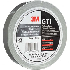3M - 50m x 24mm x 11 mil Gray Cotton Cloth Gaffers Tape - Eagle Tool & Supply