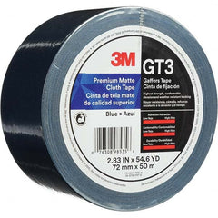 3M - 50m x 72mm x 11 mil Blue Cotton Cloth Gaffers Tape - Eagle Tool & Supply
