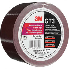 3M - 50m x 72mm x 11 mil Burgundy Cotton Cloth Gaffers Tape - Eagle Tool & Supply
