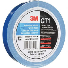 3M - 50m x 24mm x 11 mil Blue Cotton Cloth Gaffers Tape - Eagle Tool & Supply
