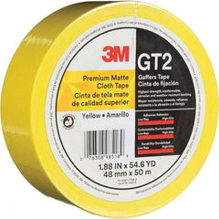 3M - 50m x 48mm x 11 mil Yellow Cotton Cloth Gaffers Tape - Eagle Tool & Supply