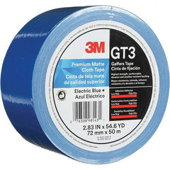 3M - 50m x 72mm x 11 mil Blue Cotton Cloth Gaffers Tape - Eagle Tool & Supply