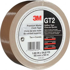 3M - 50m x 48mm x 11 mil Tan Cotton Cloth Gaffers Tape - Eagle Tool & Supply