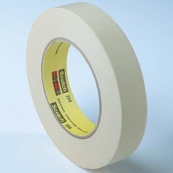 3M - 9mm Wide x 55 m x 5.9 mil Tan Crepe Paper Masking Tape - Eagle Tool & Supply