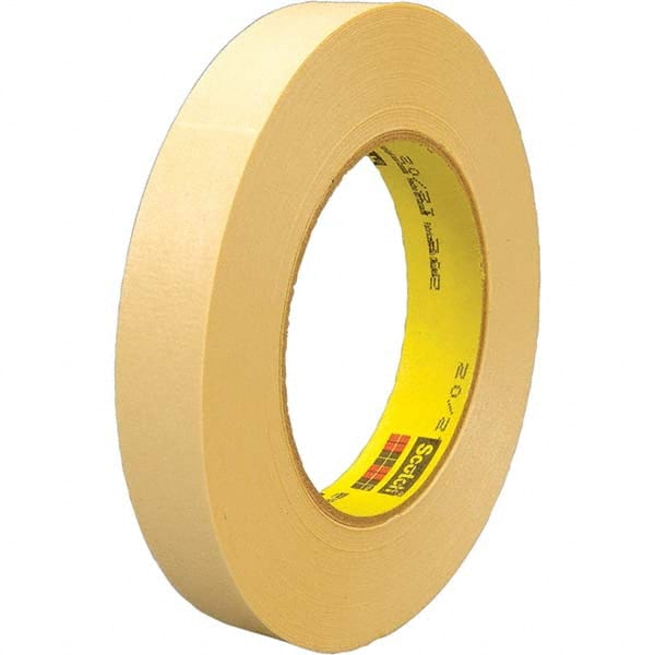 3M - 24mm Wide x 55 m x 6.3 mil Tan Crepe Paper Masking Tape - Eagle Tool & Supply