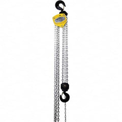 OZ Lifting Products - 6,000 Lb Capacity, 15' Lift Height, Manual Chain Hoist with Overload Protection - Eagle Tool & Supply