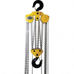 OZ Lifting Products - 40,000 Lb Capacity, 10' Lift Height, Manual Chain Hoist with Overload Protection - Eagle Tool & Supply