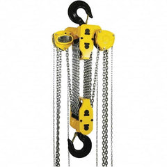 OZ Lifting Products - 60,000 Lb Capacity, 20' Lift Height, Manual Chain Hoist with Overload Protection - Eagle Tool & Supply
