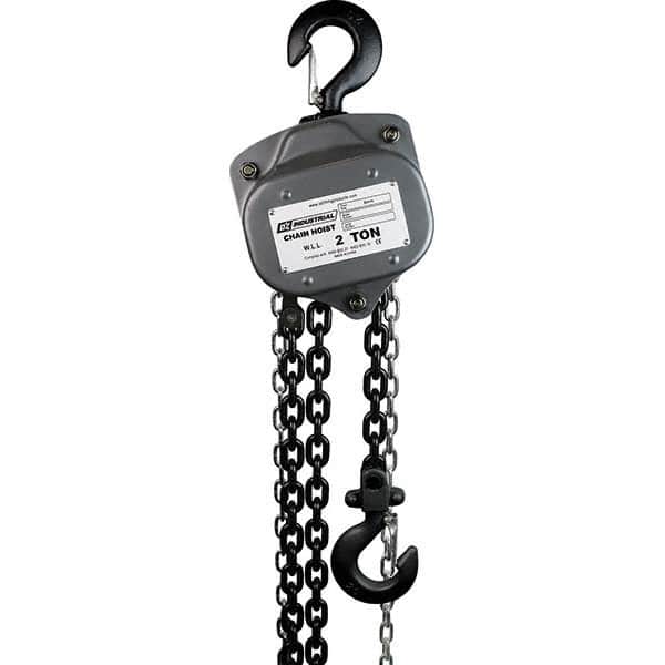 OZ Lifting Products - 4,000 Lb Capacity, 15' Lift Height, Chain Manual Hoist - Eagle Tool & Supply