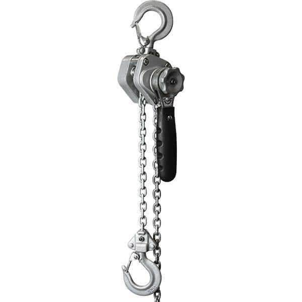 OZ Lifting Products - 500 Lb Capacity, 5' Lift Height, Chain Manual Lever Hoist - Eagle Tool & Supply