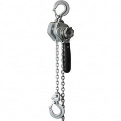 OZ Lifting Products - 500 Lb Capacity, 10' Lift Height, Chain Manual Hoist - Eagle Tool & Supply