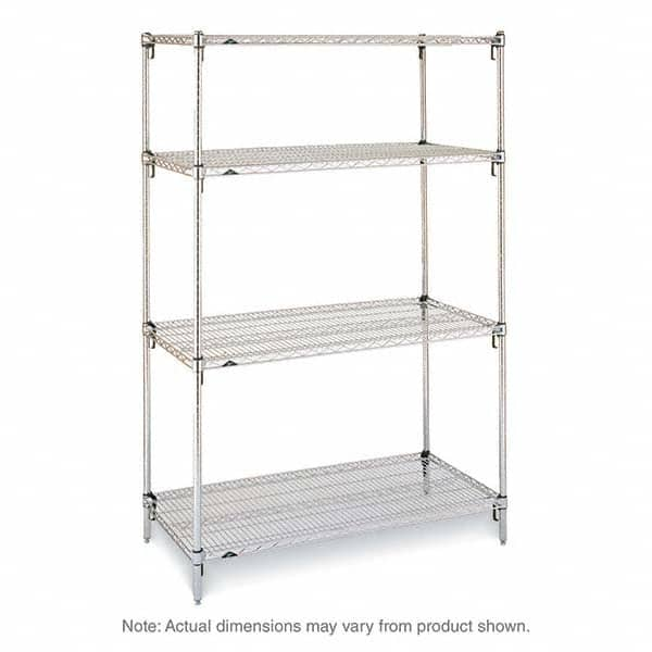 Metro - 2,000 Lb Capacity 4 Shelf Wire Shelving - Starter Unit - Eagle Tool & Supply