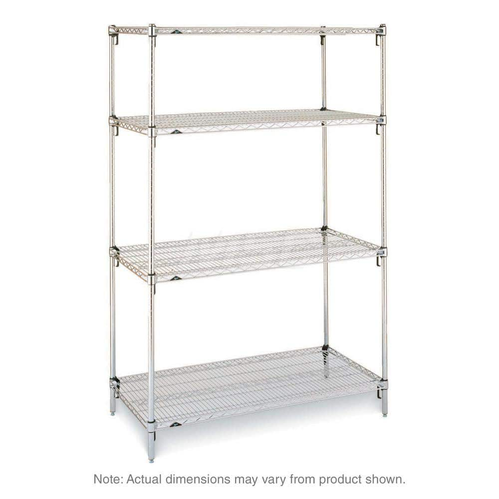 Starter Unit Wire Shelving: 4 Shelves 24″ Wide, 24″ Deep, 63″ High