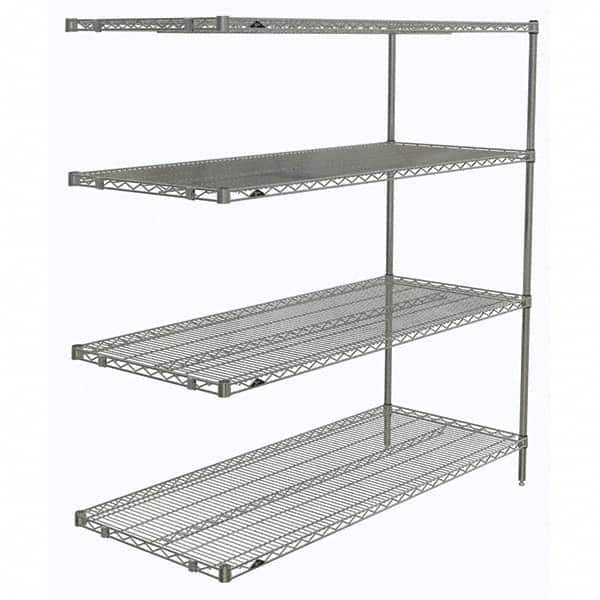 Metro - 2,000 Lb Capacity 4 Shelf Wire Shelving - Add-On Unit - Eagle Tool & Supply