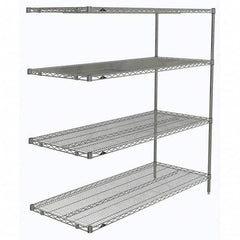 Metro - 2,000 Lb Capacity 4 Shelf Wire Shelving - Add-On Unit - Eagle Tool & Supply