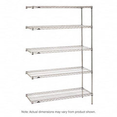 Metro - 2,000 Lb Capacity 5 Shelf Wire Shelving - Add-On Unit - Eagle Tool & Supply