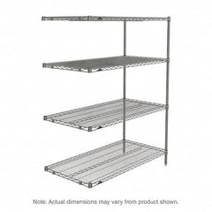 Metro - 2,000 Lb Capacity 4 Shelf Wire Shelving - Add-On Unit - Eagle Tool & Supply