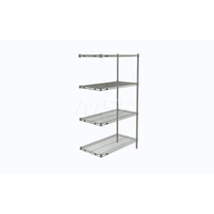 Add-On Unit Wire Shelving: 4 Shelves 36″ Wide, 18″ Deep, 63″ High